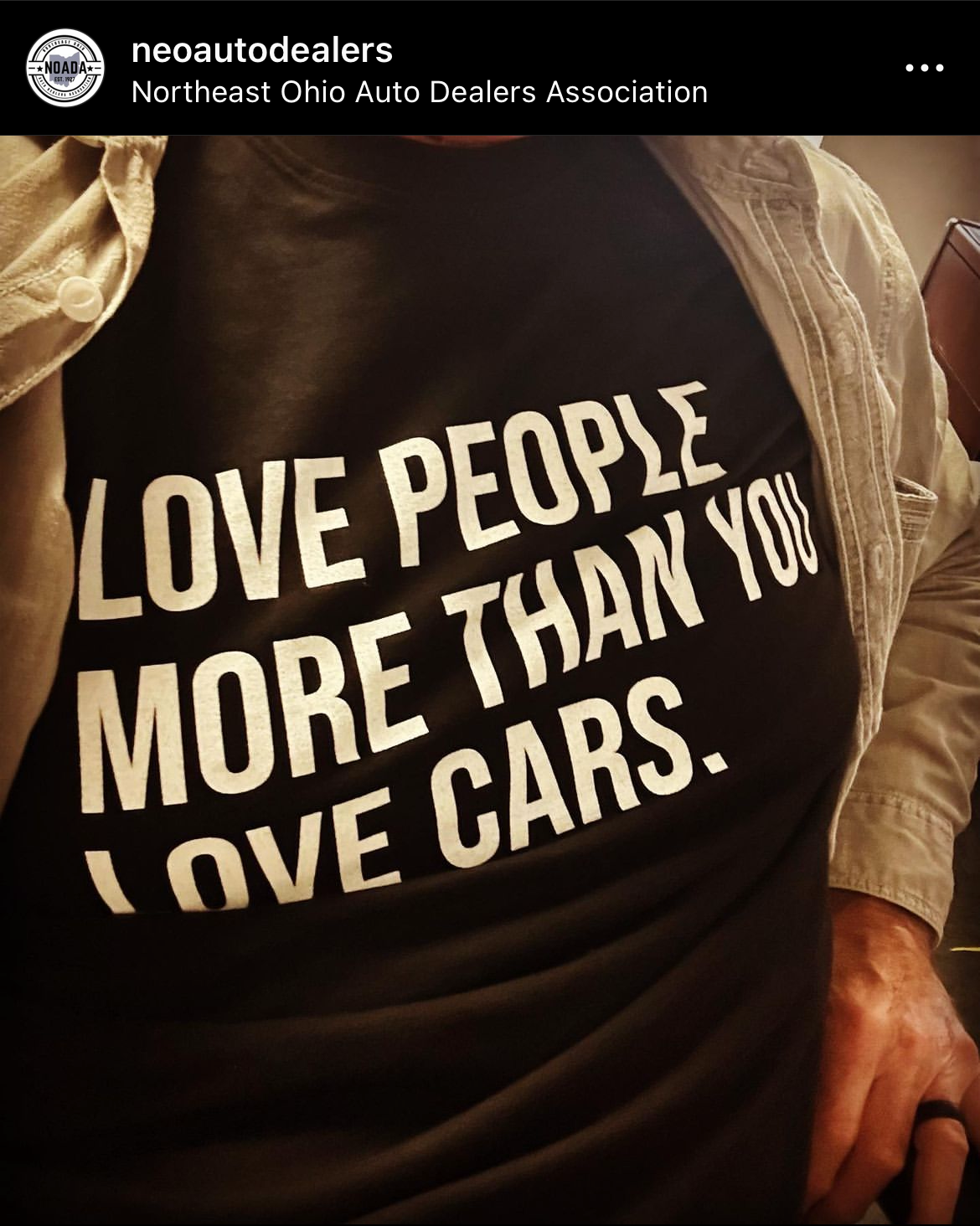 Love People More Than You Love Cars T-Shirt Black w/ White Print