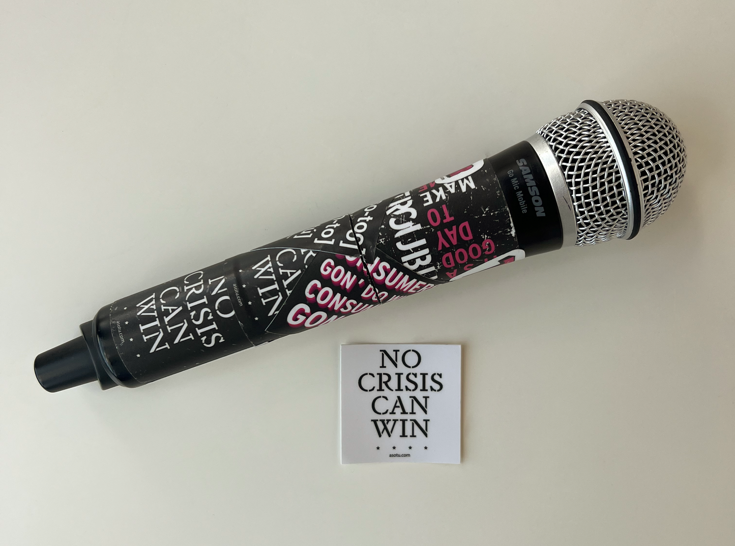 No Crisis Can Win Sticker (White)