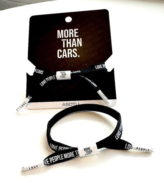 Printed Shoelace Bracelet More Than Cars