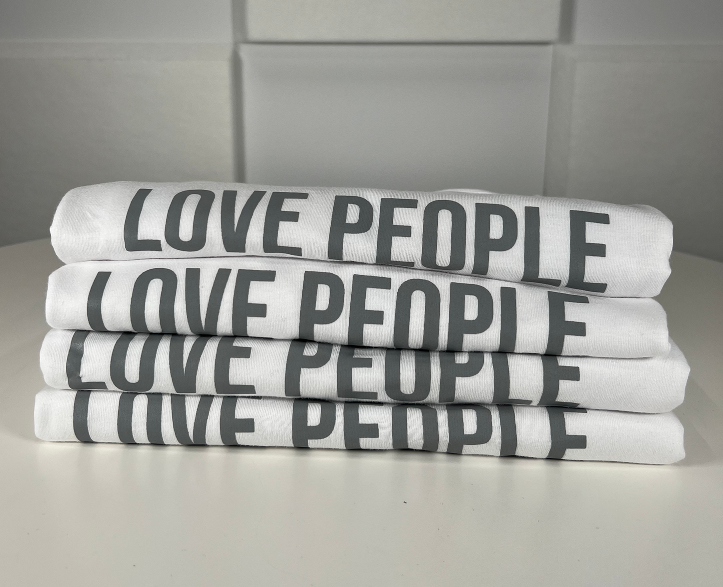 Love People More Than You Love Cars T-Shirt White w/ Gray-Mint Print
