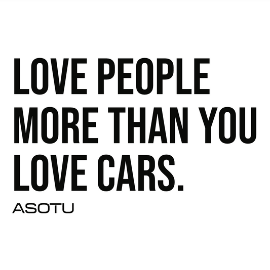 Love People More Than You Love Cars - Sticker White
