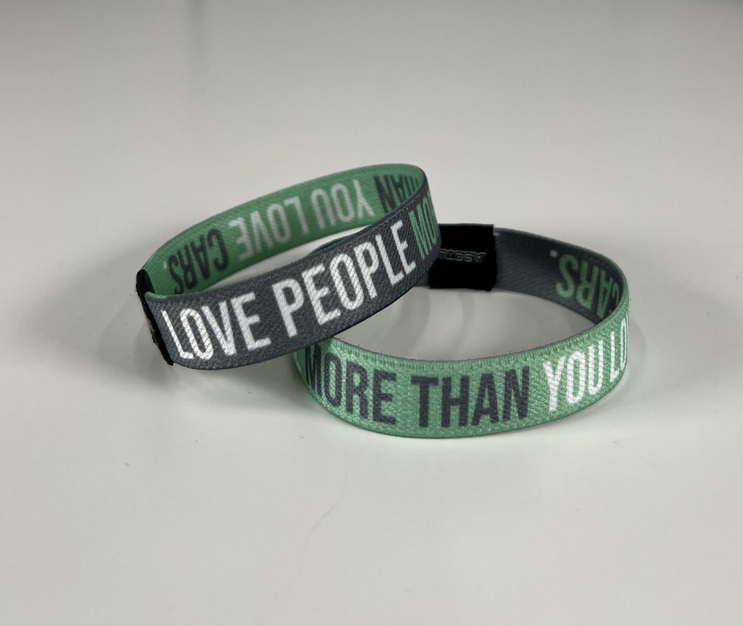 Love People More Than You Love Cars Wristbands (Reversible)