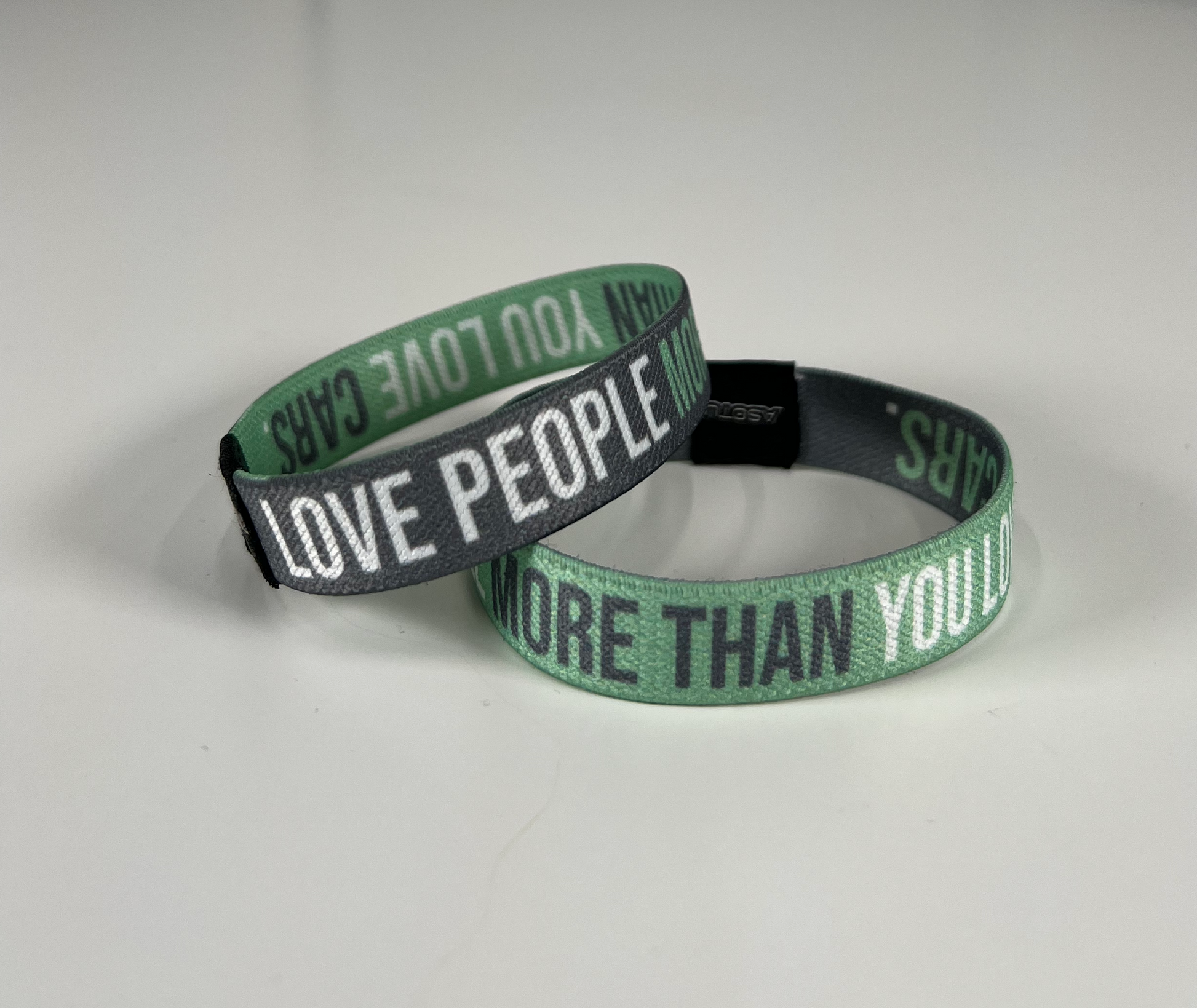 LOVE PEOPLE MORE THAN CARS Reversible Flex Bracelets